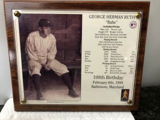 Babe Ruth 1995 100th Birthday York Yankees 8x10 Photo Picture 2201