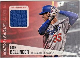 Cody Bellinger L.  A Dodgers 2019 Topps Major League Material Relic Game Jersey S2