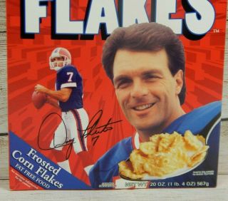 Vintage Doug Flutie Flakes Cereal Buffalo Bills Autism Foundation NFL 2