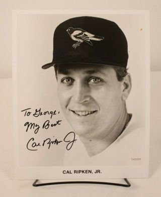 Cal Ripken Jr Signed Photograph Picture Baseball Baltimore Orioles Mlb Hof 8x10 "