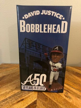 Atlanta Braves - David Justice - 50 Years In Atlanta Bobblehead Nib Sga