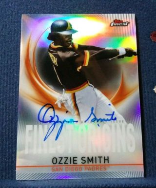 Ozzie Smith 2019 Topps Finest Origins Autograph Refractor Auto FOA - OS Padres 2