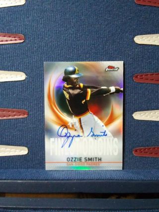 Ozzie Smith 2019 Topps Finest Origins Autograph Refractor Auto FOA - OS Padres 5