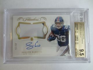 Bgs 9.  5 Gem 2018 Flawless Saquon Barkley Rc Rpa 9/25 Auto Patch Huge Subs