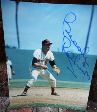 Vintage Brooks Robinson Baltimore Orioles Autographed 8 X 10 Picture
