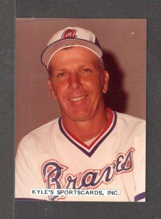 1980 Cloyd Boyer Braves Unsigned 3 - 1/2 X 4 - 7/8 Color Snapshot Photo 2