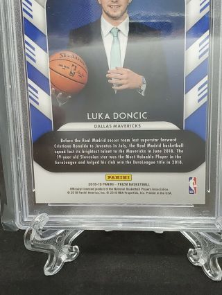 2018 - 19 Panini Prizm Luck of the Lottery Luka Doncic Rookie RC 3,  PSA 10 4
