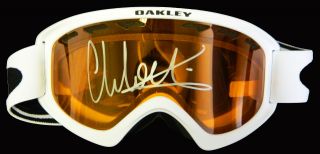 Chloe Kim Signed Oakley White Snowboarding Goggles - Schwartz