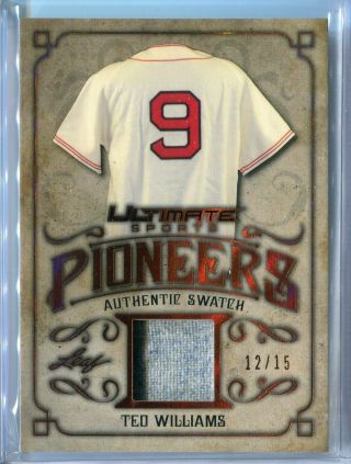 2019 Leaf Ultimate Sports Ted Williams Pioneers Gu Jersey Relic 12/15 Red Sox