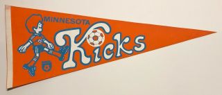 Vintage 1970s Minnesota Kicks North American Soccer League Nasl Pennant 12x30