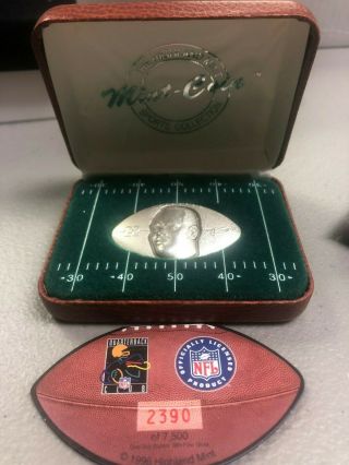 The Highland Silver Medallion Football Emmitt Smith Cowboys /7500