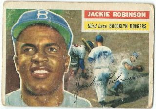 1956 Topps 30 Jackie Robinson Brooklyn Dodgers