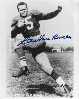 Steve Van Buren Signed 8x10 Photo Philadelphia Eagles Hall Of Fame Autograph