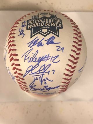 2019 Michigan Wolverines Signed Autograph Cws Baseball College World Series 3