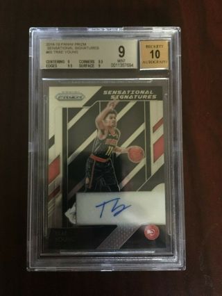 Trae Young Prizm Rc Auto Bgs 9 With 2 9.  5 Subs