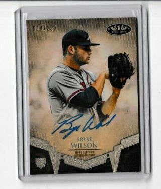2019 Topps Tier One Bryse Wilson Break Out On - Card Auto Rc Ba - Bwi 18/250