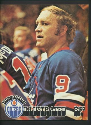 1975 - 76 Vintage Edmonton Oilers Wha Hockey Program Dec 23/75 Hull Cover Win Jets