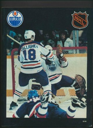 1979 - 80 Vintage Edmonton Oilers Hockey Program Dec 30/79 Wayne Gretzky Quebec
