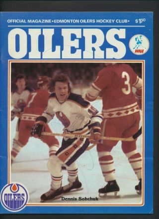 1977 - 78 Vintage Edmonton Oilers Wha Hockey Program Apr 21/78 Playoffs Eng