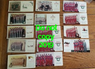 14 Different All American Red Heads Womens Basketball Team Christmas Cards Wnba