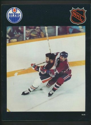1979 - 80 Vintage Edmonton Oilers Hockey Program Jan 5/80 Gretzky Cover La Kings