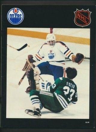 1979 - 80 Vintage Edmonton Oilers Hockey Program Mar 1/80 Wayne Gretzky Vancouver