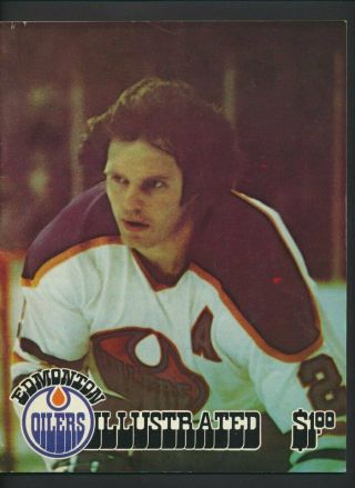 1976 - 77 Vintage Edmonton Oilers Wha Hockey Program Oct 17/76 Vs Indianapolis