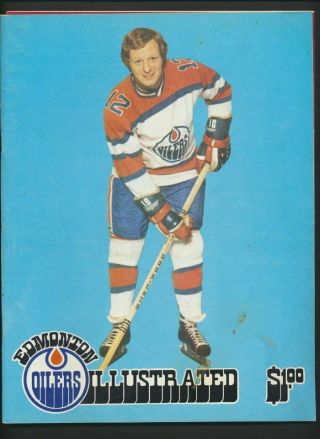 1974 - 75 Vintage Edmonton Oilers Wha Program Jan 3/75 Vs Phoenix Roadrunners