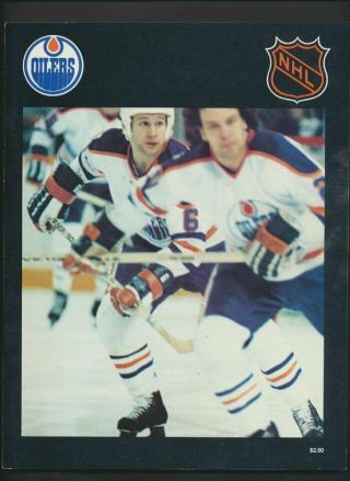 1979 - 80 Vintage Edmonton Oilers Hockey Program Dec 19/79 Gretzky Vs Detroit Rw