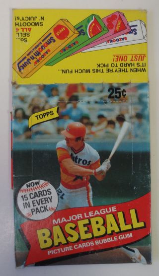 1980 Topps Baseball Empty Wax Box