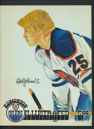 1976 - 77 Vintage Edmonton Oilers Wha Hockey Program Dec 28/76 Quebec Nordiques