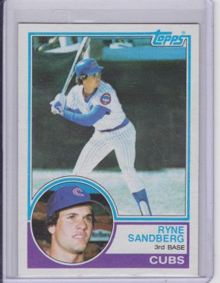 1983 Topps 83 Ryne Sandberg Rookie Card Nm Rc Chicago Cubs (1060)