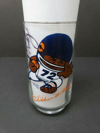 WILLIAM FRIDGE PERRY Autographed Fridge Fever Drinking Glass Chicago Bears 2