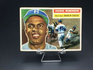 1956 Topps Baseball Jackie Robinson (gray Back) Hof Vg,  30 Brooklyn Dodgers
