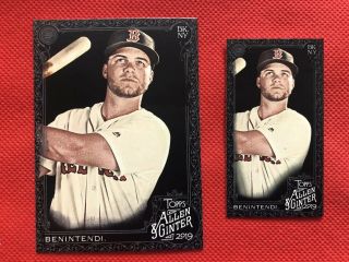 Andrew Benintendi 2019 Topps Allen & Ginter X Red Sox Base And Mini Sp