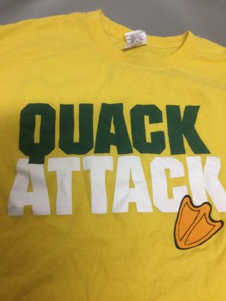 Oregon Ducks Yellow Green Quack Attack Football Basketball T - Shirt XL Good Cond 2