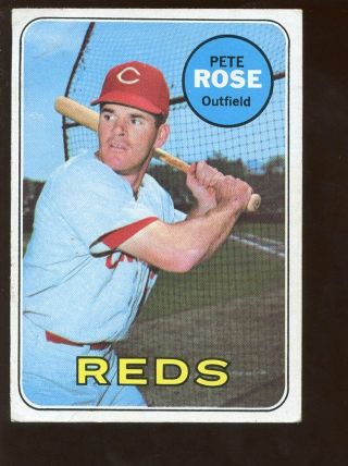 1969 Topps Baseball Card 120 Pete Rose