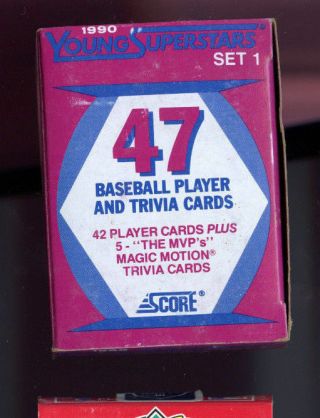 1990 Score Baseball Young Superstars 1 Complete Box Set John Smoltz Card