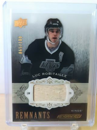 2018 - 19 Ud Engrained Remnants Game Stick Luc Robitaille La Kings 065/100
