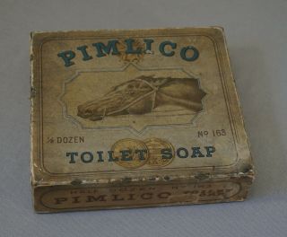 1880 ' S PIMLICO HORSE RACING TOILET SOAP EMPTY CARDBOARD DISPLAY BOX 7