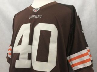 Cleveland Browns Xl Nfl Football Jersey 40 Reebok Equipment Sewn Hillis