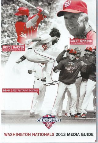 2013 Washington Nationals Baseball Media Guide - Bryce Harper Cover