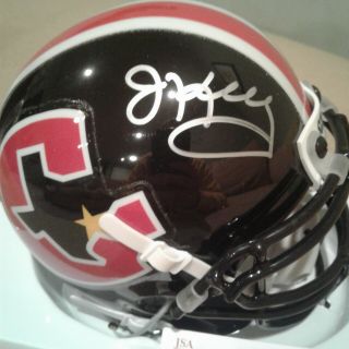 Jim Kelly Autographed Houston Gamblers Mini Helmet - Jsa Wp963976