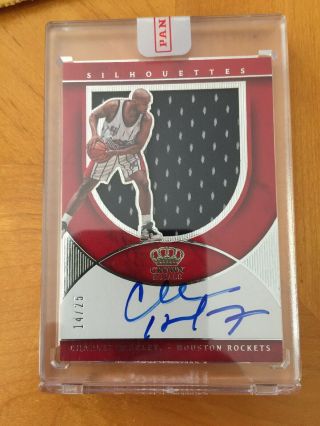 2018 - 19 Crown Royale Charles Barkley Silhouettes Auto Jersey 14/25 Rockets