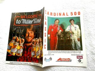 Cardinal 500 Classic Race Program Martinsville Speedway Nascar - 1983