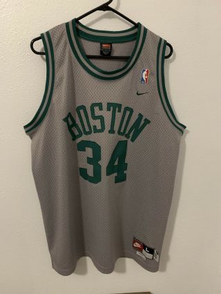 Nba Nike Rewind Boston Celtics Paul Pierce Jersey 34 Mens Large Sewn Gray