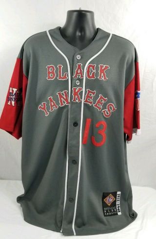 Headgear Negro Baseball League Jersey Black Yankees Size Xxl Shirt Mens