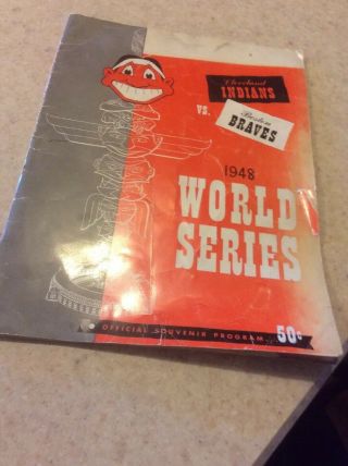 Wow Cleveland Indians Vs Boston Braves 1948 World Series Official Program