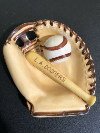 Vintage La Dodgers Stadium Ballpark Souvenir Bp Japan Bat Ball Glove Ceramic