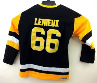 Reebok Ccm Mario Lemieux Pittsburgh Penguins Nhl Hockey Jersey Youth Large / Xl